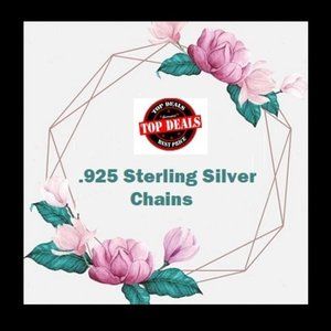 925 Italian Sterling Silver Necklace Chains